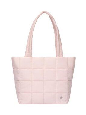 Puffer Tote Bag Quilted Nylon Shoulder Handbag with Laptop Compartment